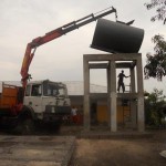 Réservoir d'eau (tank) du centre de santé mgr léonard