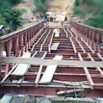 Construction métallique du lit du pont