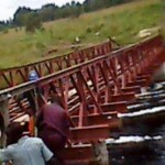 Construction métallique du lit du pont