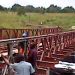 Construction métallique du lit du pont