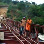 Construction métallique du lit du pont