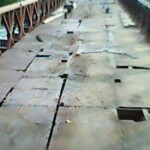 Construction métallique du lit du pont