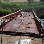 Construction métallique du lit du pont