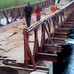 Construction métallique du lit du pont