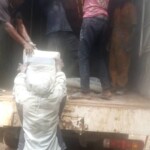 Chargement du matériel de construction