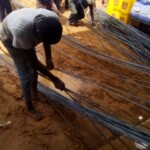 Chargement du matériel de construction