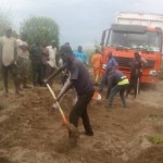 Transport du matériel de construction