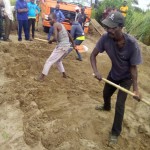 Transport du matériel de construction