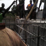 Construction d'une culée d'accès au pont