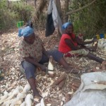 Traitement et séchage du manioc