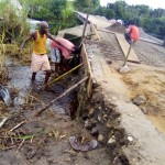 Travaux de réparation du pont de Shamwana (Kimbulu)