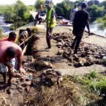 Travaux de réparation du pont de Shamwana (Kimbulu)