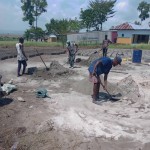 Construction de mur de la clôture de la concession du cpfo à kinkole