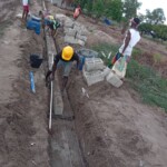 Construction de mur de la clôture de la concession du cpfo à kinkole