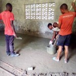 Construction de mur de la clôture de la concession du cpfo à kinkole