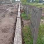 Construction de mur de la clôture de la concession du cpfo à kinkole