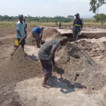 Construction de mur de la clôture de la concession du cpfo à kinkole
