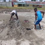 Construction de mur de la clôture de la concession du cpfo à kinkole