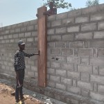 Construction de mur de la clôture de la concession du cpfo à kinkole