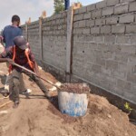 Construction de mur de la clôture de la concession du cpfo à kinkole