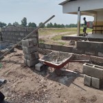 Construction de mur de la clôture de la concession du cpfo à kinkole